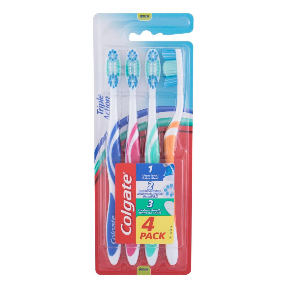 Colgate Triple  Action Medium Szczoteczka do zb w 4 szt 