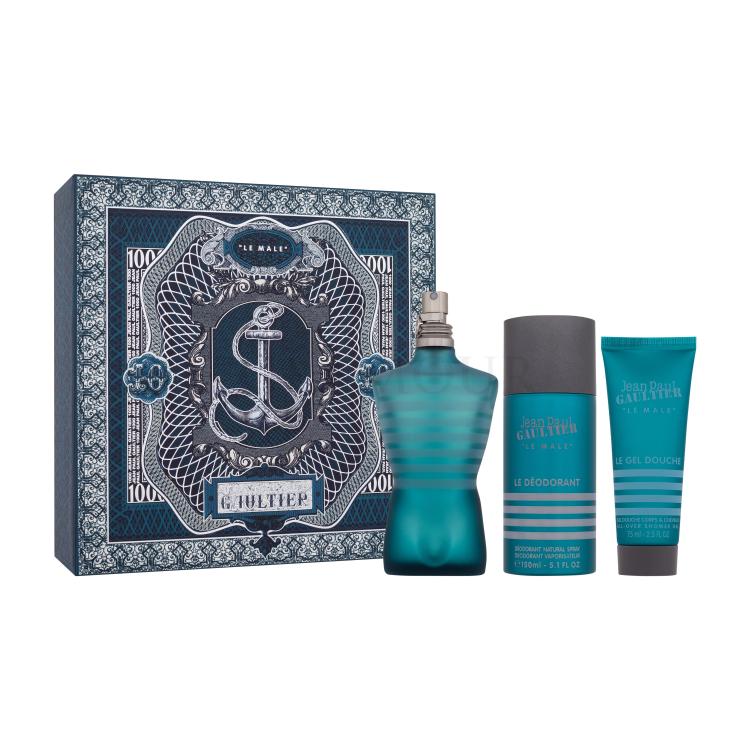 Jean Paul Gaultier Le Male Zestaw Edt 125 ml + Żel pod prysznic 75 ml + Dezodorant 150 ml