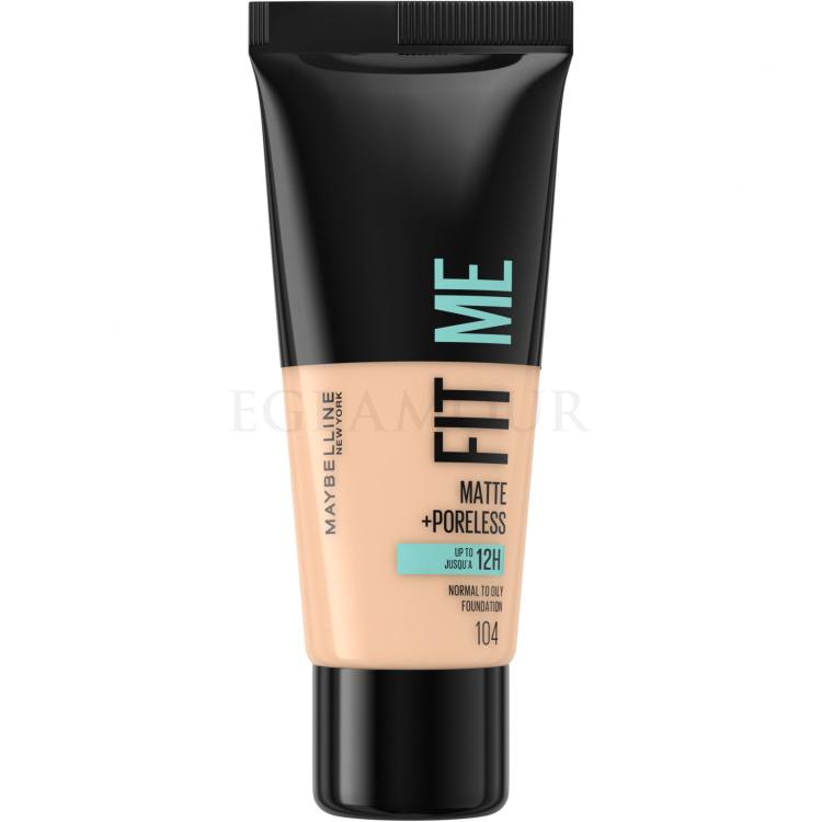 Maybelline Fit Me! Matte + Poreless Podkład dla kobiet 30 ml Odcień 104 Soft Ivory