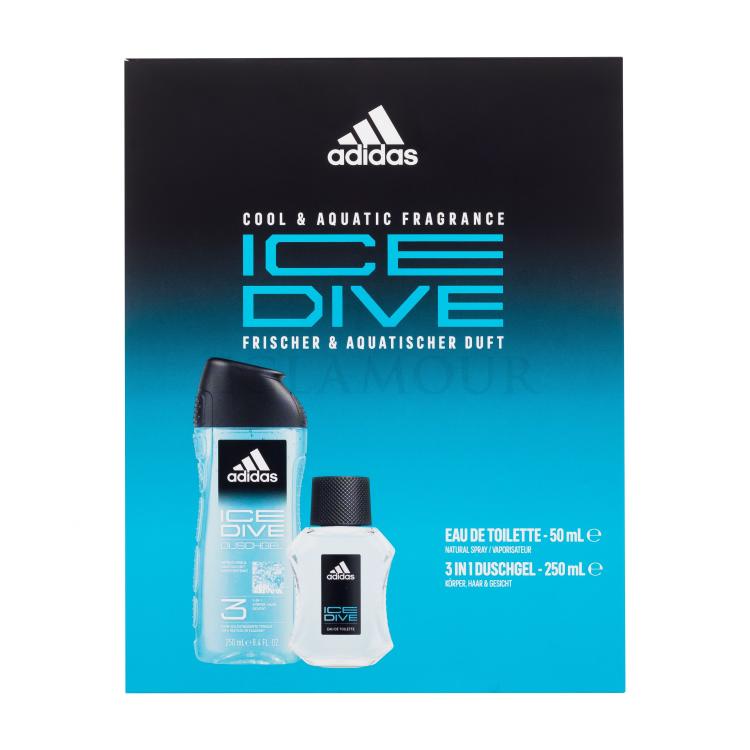 Adidas Ice Dive Zestaw Edt 50 ml + Żel pod prysznic 250 ml