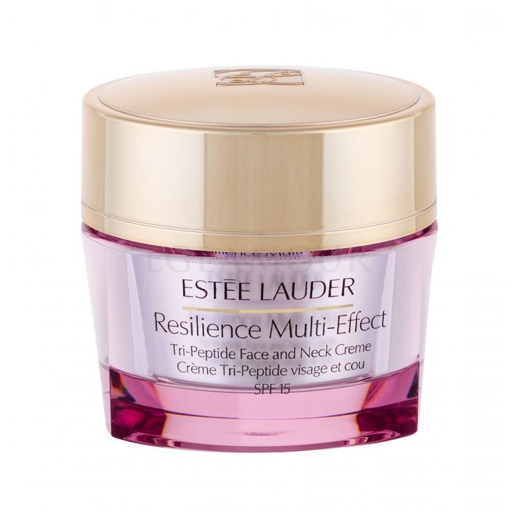 Estée Lauder Resilience Multi-Effect Tri-Peptide Face and Neck SPF15 Krem do twarzy na dzień dla kobiet 50 ml Uszkodzone pudełko