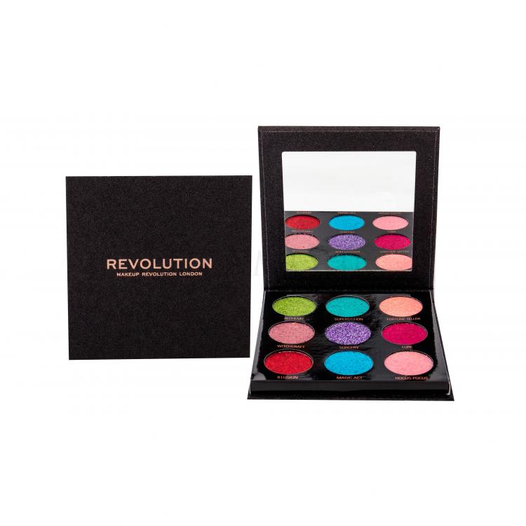 Makeup Revolution London Pressed Glitter Cienie do powiek dla kobiet 10,8 g Odcień Abracadabra