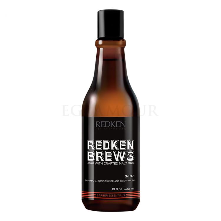 Redken Brews 3-In-1 Szampon do włosów dla mężczyzn 300 ml