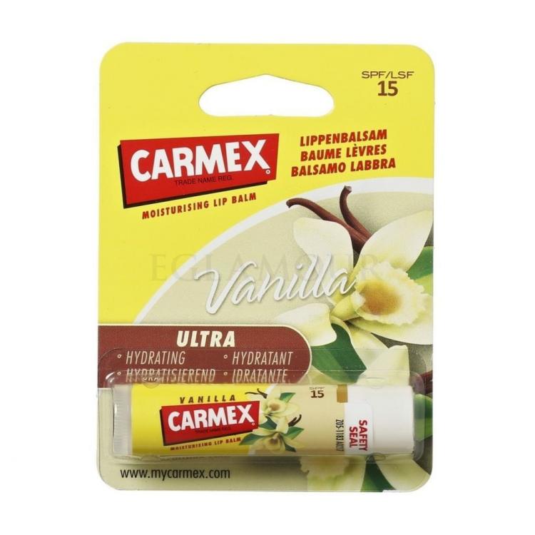 Carmex Ultra Moisturising Lip Balm Vanilla SPF15 Balsam do ust dla kobiet 4,25 g