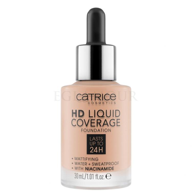 Catrice HD Liquid Coverage 24H Podkład dla kobiet 30 ml Odcień 020 Rose Beige