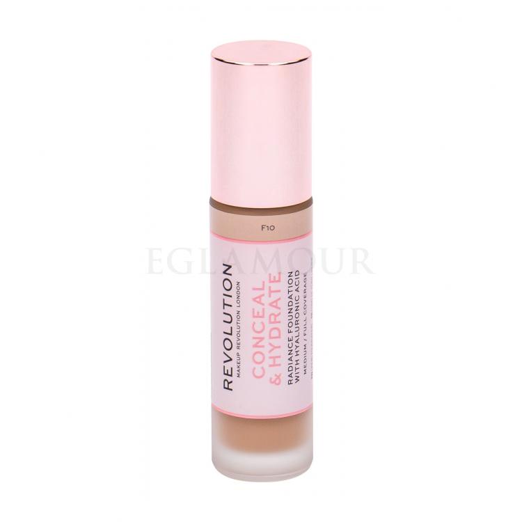 Makeup Revolution London Conceal &amp; Hydrate Podkład dla kobiet 23 ml Odcień F10