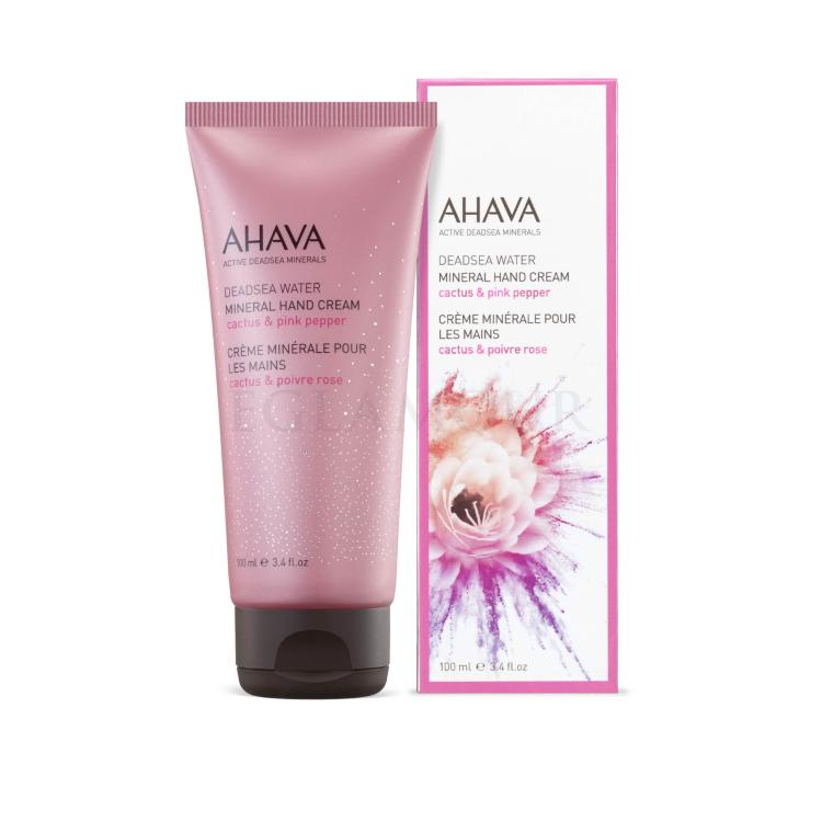 AHAVA Deadsea Water Mineral Hand Cream Cactus &amp; Pink Pepper Krem do rąk dla kobiet 100 ml