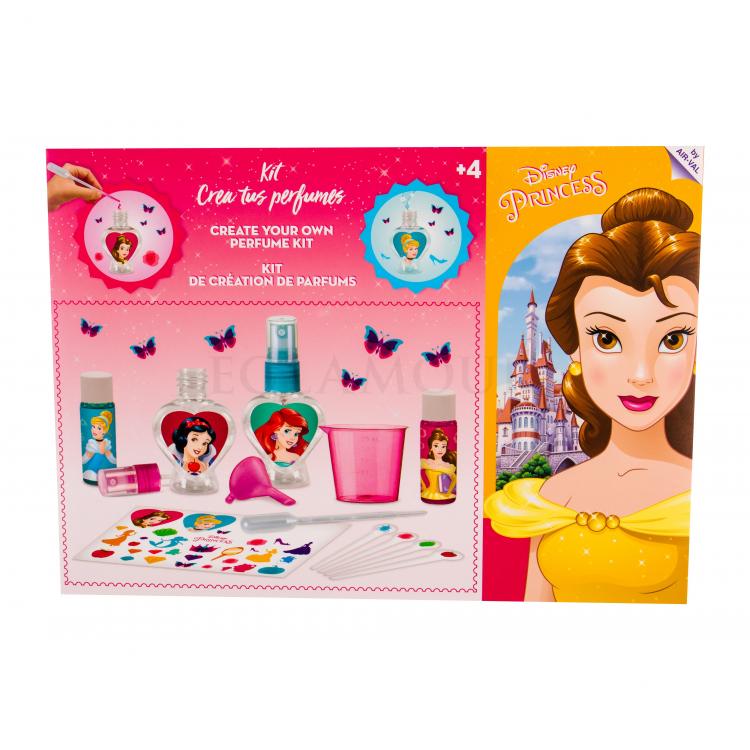 Disney Princess Princess Zestaw Zestaw do stworzenia własnych perfum - Edt 2 x 10 ml + Buteleczka 2 szt + Naklejki + Pipeta + Miarka + Lejek + Testowe papierki Uszkodzone pudełko