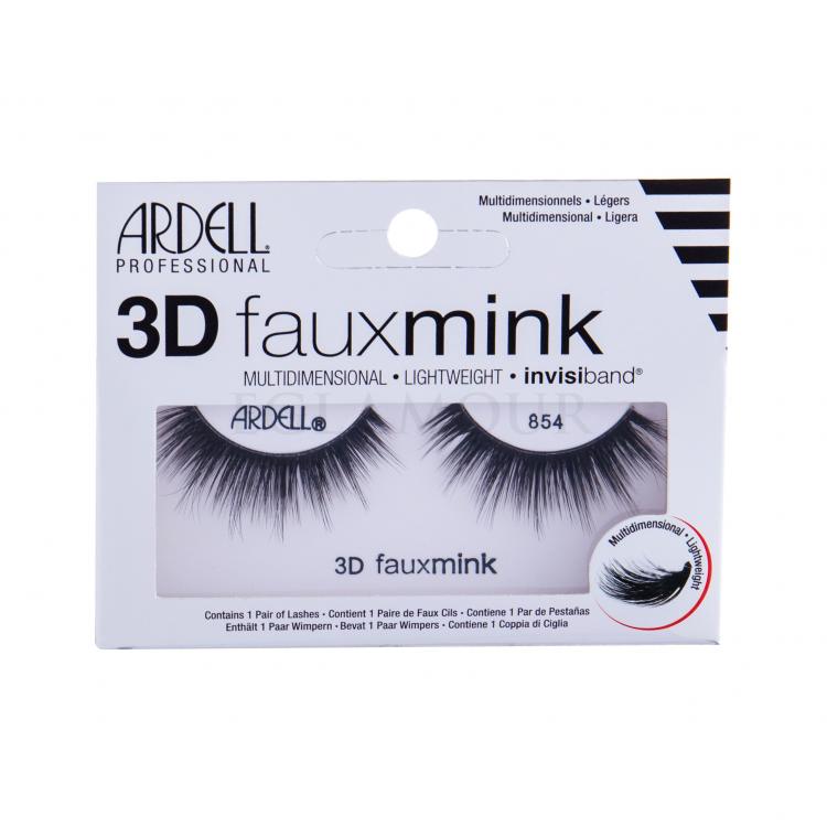 Ardell 3D Faux Mink 854 Sztuczne rzęsy dla kobiet 1 szt Odstín Black