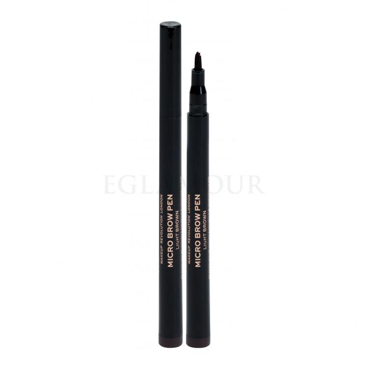 Makeup Revolution London Micro Brow Pen Kredka do brwi dla kobiet 1 ml Odcień Dark Brown