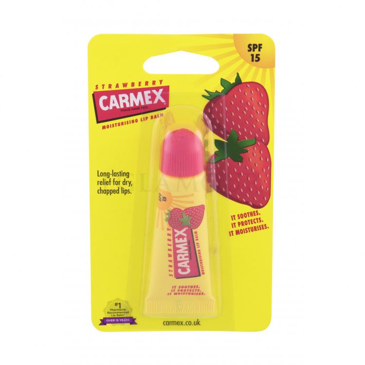 Carmex Strawberry SPF15 Balsam do ust dla kobiet 10 g