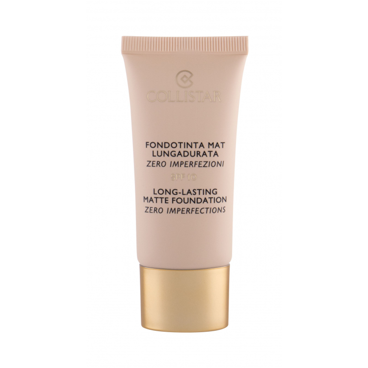 Collistar Long-Lasting Matte SPF10 Podkład dla kobiet 30 ml Odcień 2