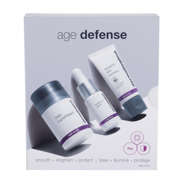 Dermalogica Age Smart Dynamic Skin Recovery Zestaw Krem do twarzy na dzień SPF50 12 ml + peeling do twarzy w proszku Daily Superfoliant 13 g + serum do twarzy Biolumin-C 10 ml