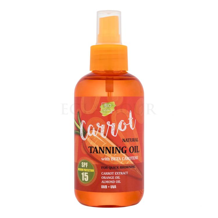 Vivaco Bio Carrot Tanning Oil SPF15 Preparat do opalania ciała 150 ml