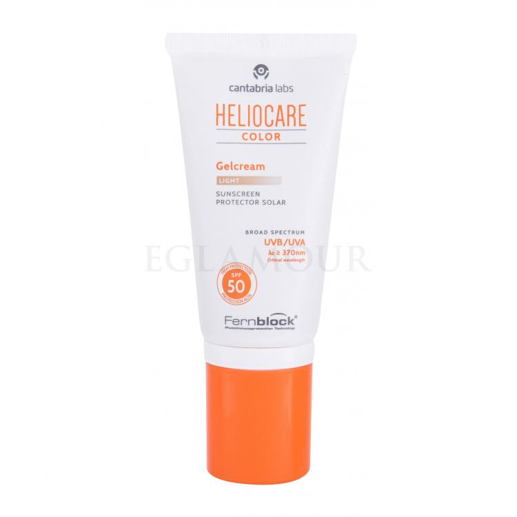 Heliocare Color Gelcream SPF50 Preparat do opalania twarzy dla kobiet 50 ml Odcień Light