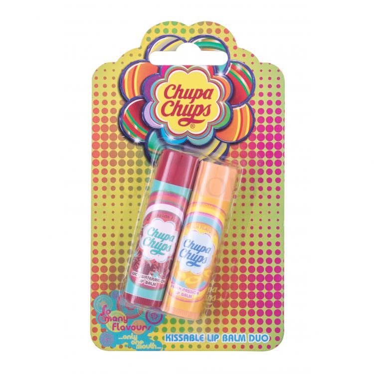 Chupa Chups Lip Balm Duo Zestaw Balsam do ust 4 g + Balsam do ust 4 g Peach Passion