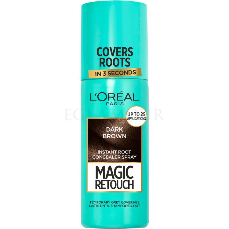 L&#039;Oréal Paris Magic Retouch Instant Root Concealer Spray Farba do włosów dla kobiet 75 ml Odcień Dark Brown