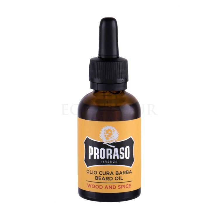 PRORASO Wood &amp; Spice Beard Oil Olejek do zarostu dla mężczyzn 30 ml Uszkodzone pudełko