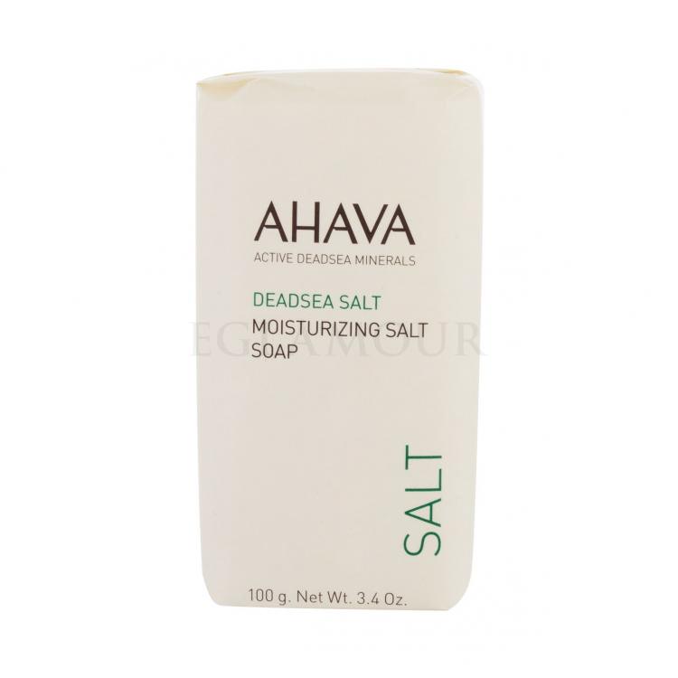 AHAVA Deadsea Salt Moisturizing Salt Soap Mydło w kostce dla kobiet 100 g Uszkodzone pudełko