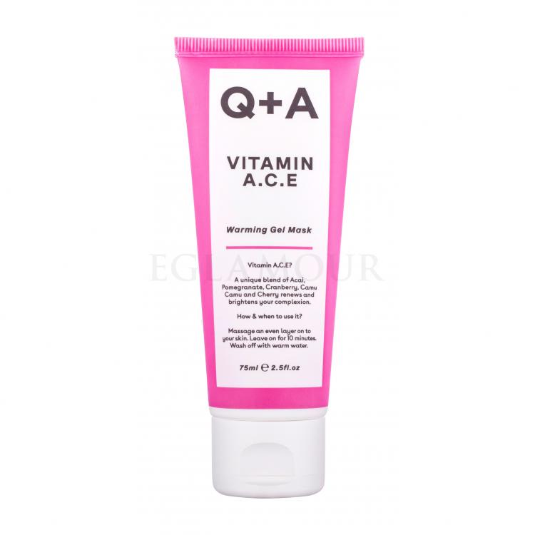 Q+A Vitamin A.C.E Warming Gel Mask Maseczka do twarzy dla kobiet 75 ml