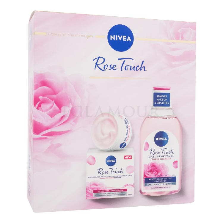 Nivea Rose Touch Zestaw Krem do twarzy na dzień 50 ml + micelarna woda 400 ml