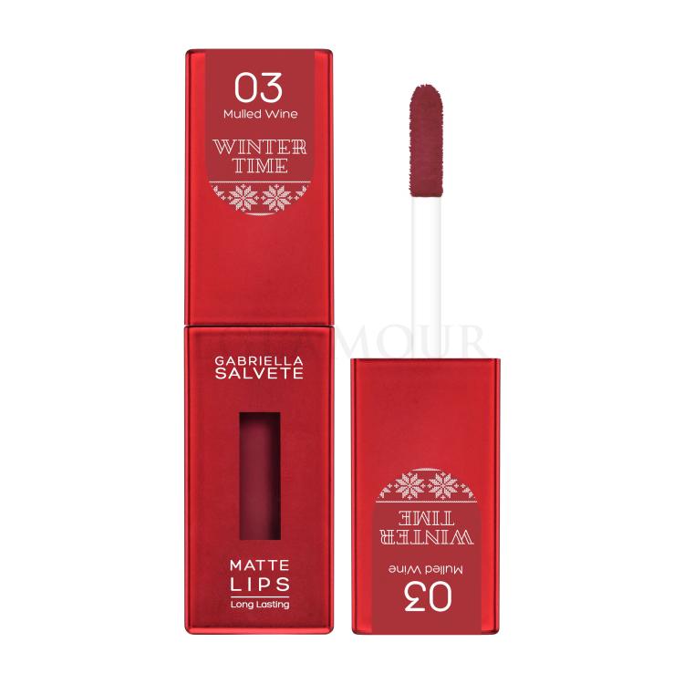 Gabriella Salvete Winter Time Matte Lips Pomadka dla kobiet 4,5 ml Odcień 03 Mulled Wine