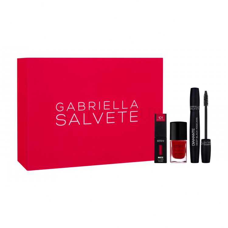 Gabriella Salvete Gift Box Zestaw Tusz do rzęs 10 ml + pomadka 4,5 ml + lakier do paznokci 11 ml