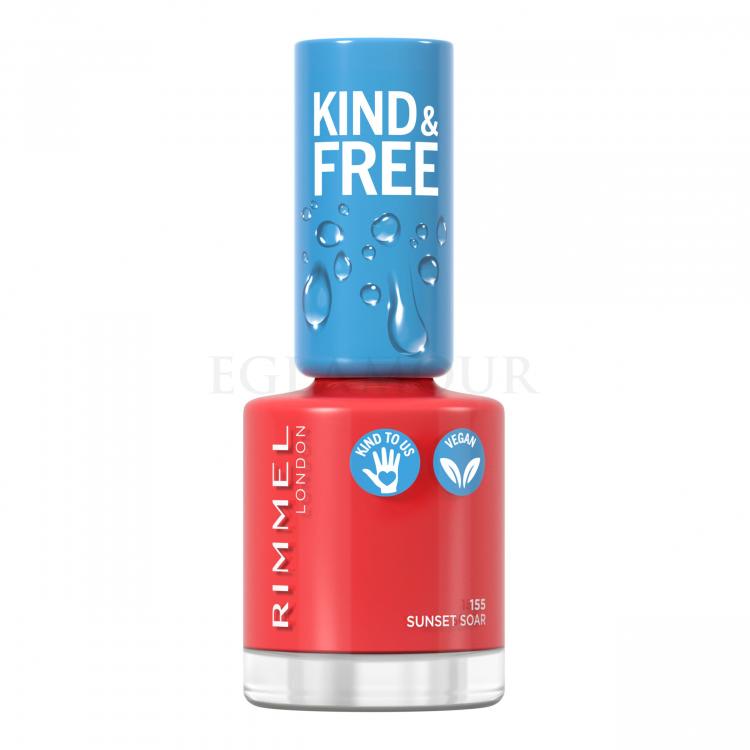 Rimmel London Kind &amp; Free Lakier do paznokci dla kobiet 8 ml Odcień 155 Sunset Soar