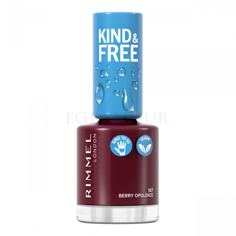 Rimmel London Kind &amp; Free Lakier do paznokci dla kobiet 8 ml Odcień 157 Berry Opulence