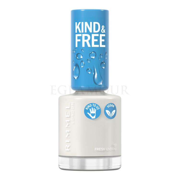 Rimmel London Kind &amp; Free Lakier do paznokci dla kobiet 8 ml Odcień 151 Fresh Undone