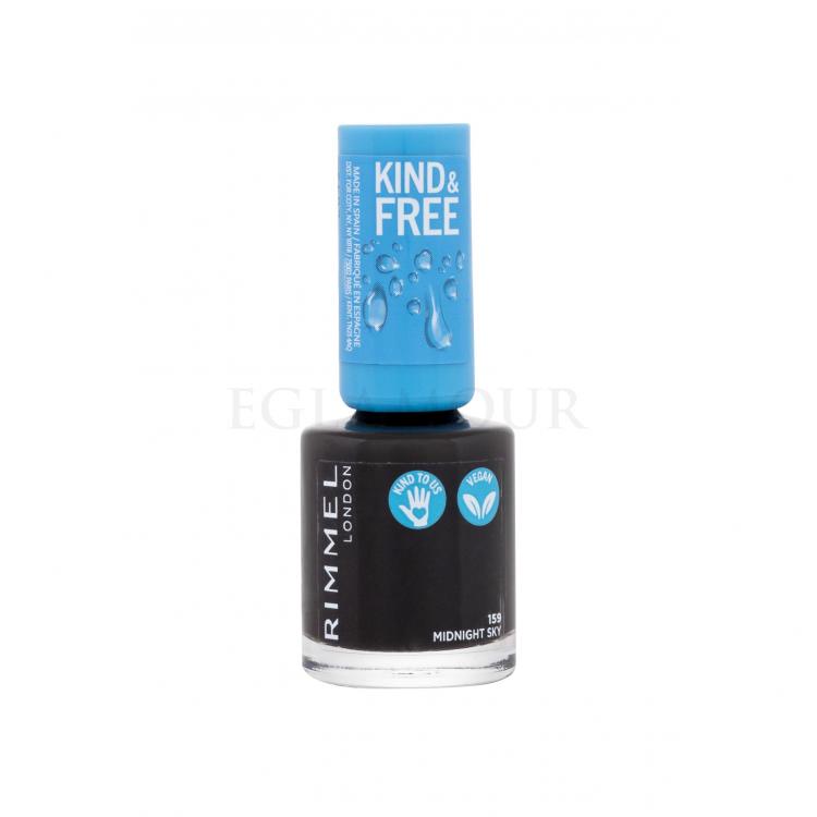 Rimmel London Kind &amp; Free Lakier do paznokci dla kobiet 8 ml Odcień 159 Midnight Sky