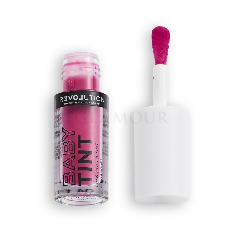 Revolution Relove Baby Tint Lip &amp; Cheek Pomadka dla kobiet 1,4 ml Odcień Fuchsia