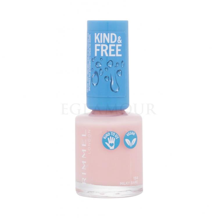 Rimmel London Kind &amp; Free Lakier do paznokci dla kobiet 8 ml Odcień 154 Milky Bare