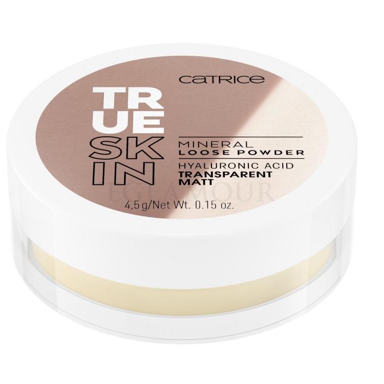 Catrice True Skin Mineral Loose Powder Puder dla kobiet 4,5 g Odcień 010 Transparent Matt