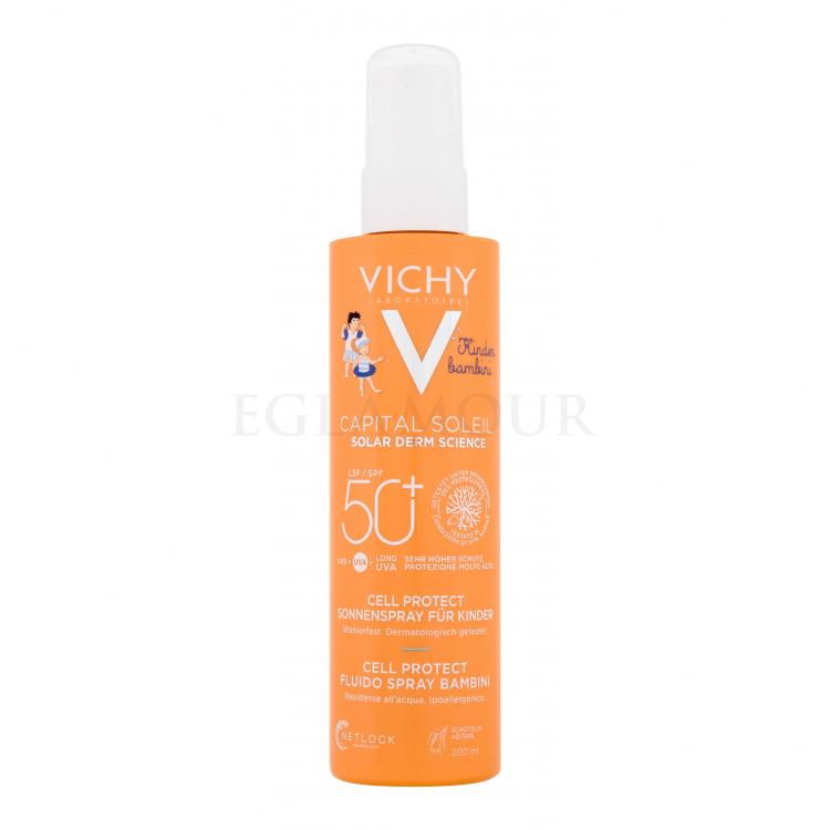 Vichy Capital Soleil Kids Cell Protect Water Fluid Spray SPF50+ Preparat do opalania ciała dla dzieci 200 ml