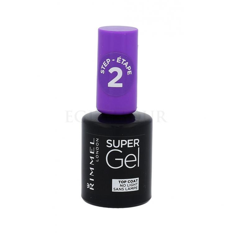 Rimmel London Super Gel Top Coat Lakier do paznokci dla kobiet 12 ml uszkodzony flakon