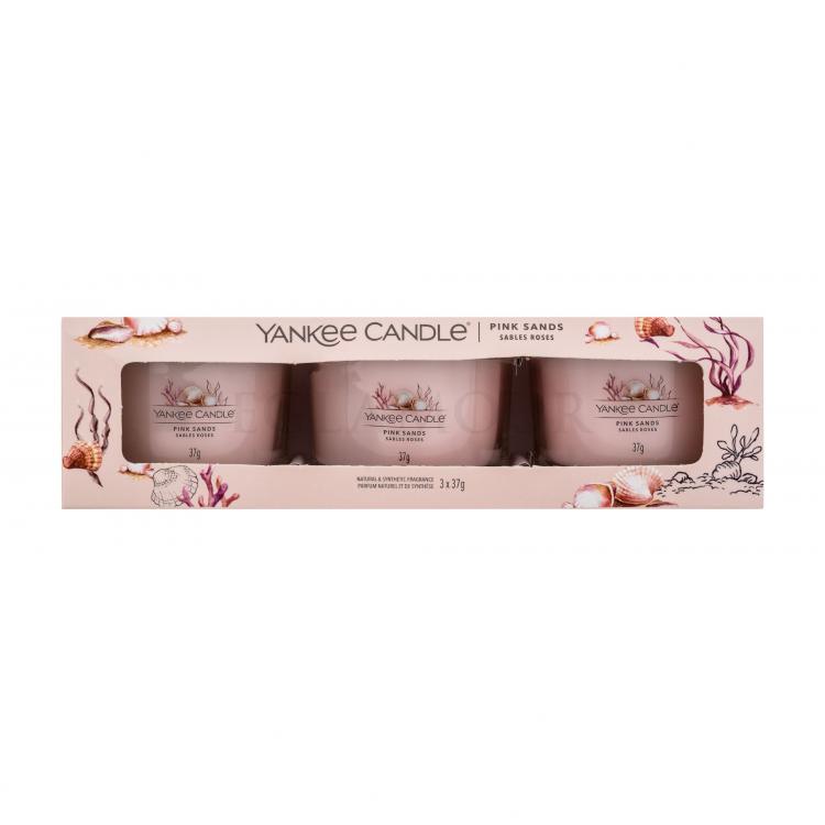 Yankee Candle Pink Sands Zestaw Świeczka zapachowa 3 x 37 g