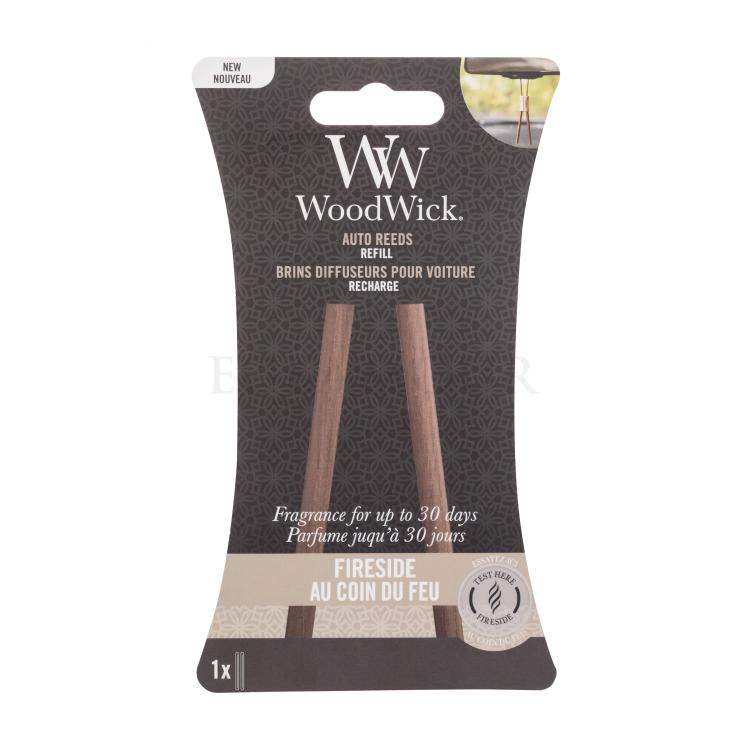 WoodWick Fireside Auto Reeds Zapach samochodowy Napełnienie 1 szt