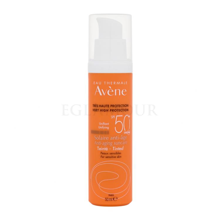 Avene Anti-Age Suncare Tinted SPF50+ Preparat do opalania twarzy dla kobiet 50 ml