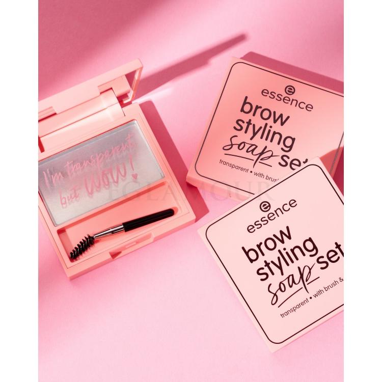 Essence Brow Styling Soap Set Żel i pomada do brwi dla kobiet 3,4 g Odcień Transparent