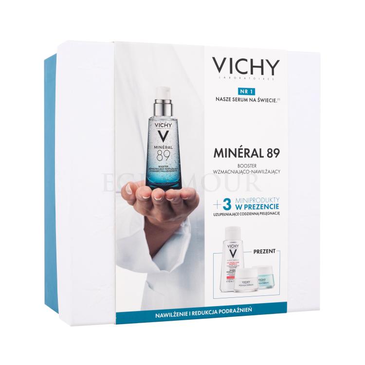 Vichy Minéral 89 Zestaw Serum do twarzy 50 ml + krem do twarzy na dzień 15 ml + krem do twarzy na noc 15 ml + woda micelarna 100 ml