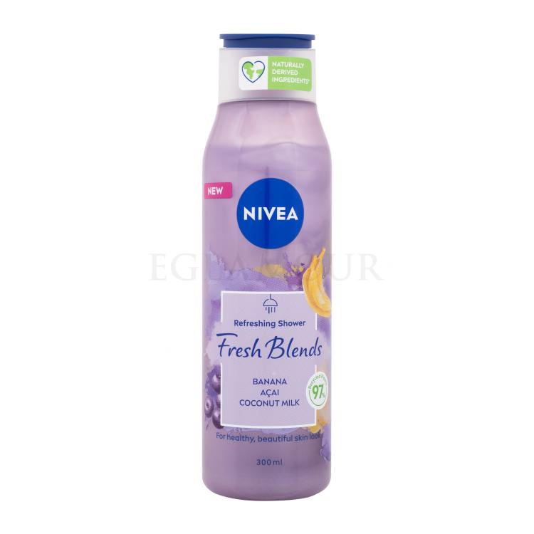 Nivea Fresh Blends Banana &amp; Acai Refreshing Shower Żel pod prysznic dla kobiet 300 ml