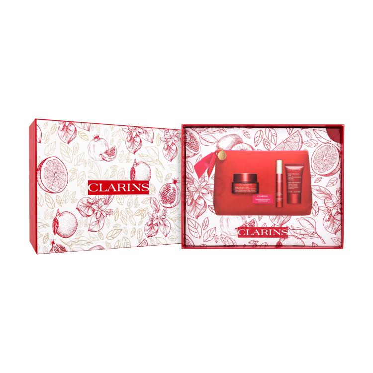 Clarins Multi-Intensive Collection Zestaw Krem do twarzy na dzień 50 ml + serum do twarzy 10 ml + krem do twarzy na noc 15 ml + kosmetyczka