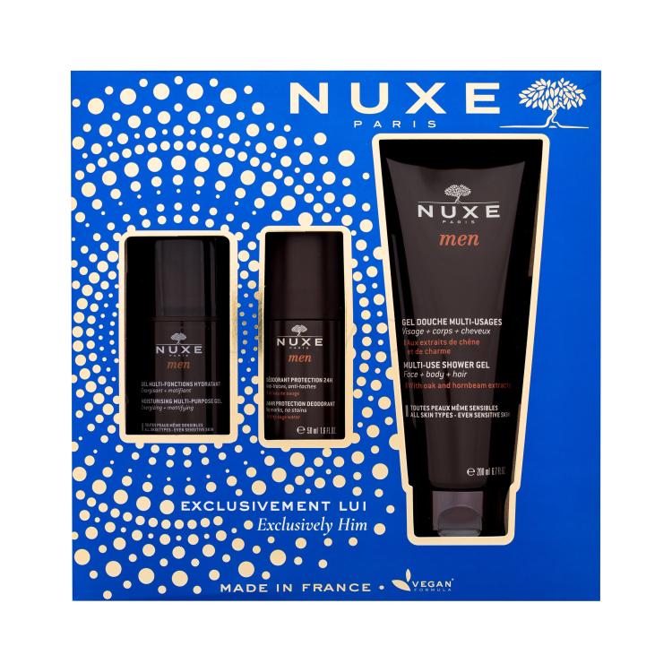 NUXE Exclusively Him Zestaw Żel do twarzy 50 ml + żel pod prysznic 200 ml + deostick 50 ml