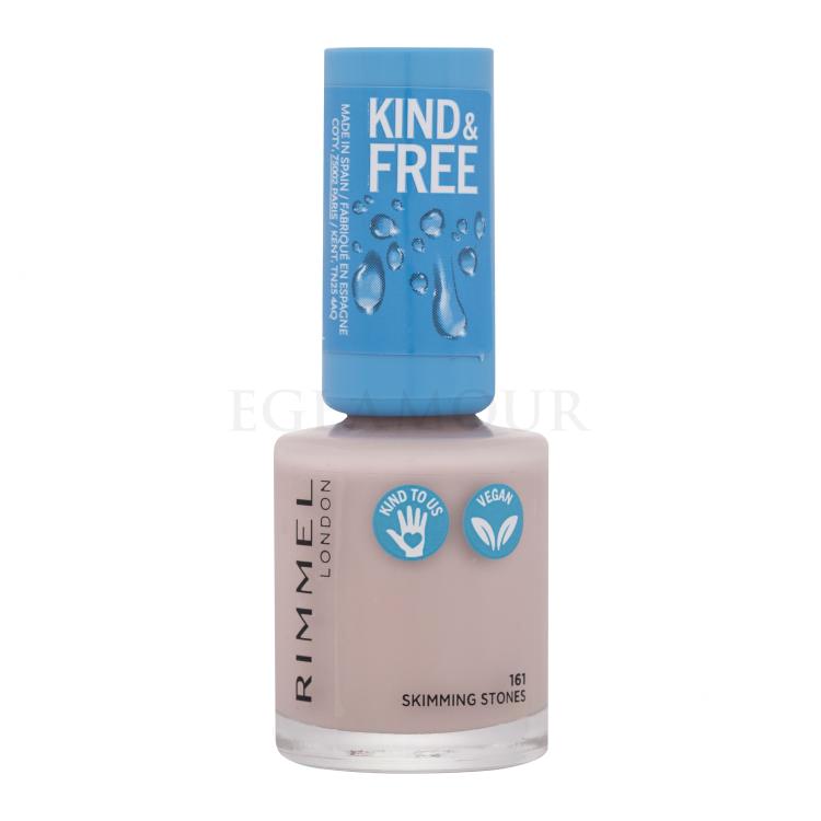 Rimmel London Kind &amp; Free Lakier do paznokci dla kobiet 8 ml Odcień 161 Skimming Stones