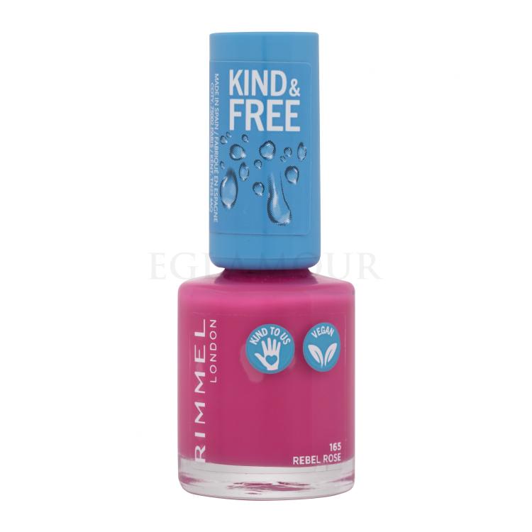 Rimmel London Kind &amp; Free Lakier do paznokci dla kobiet 8 ml Odcień 165 Rebel Rose