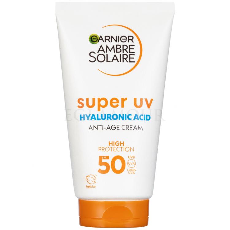 Garnier Ambre Solaire Super UV Hyaluronic Acid Anti-Age Cream SPF50 Preparat do opalania twarzy 50 ml