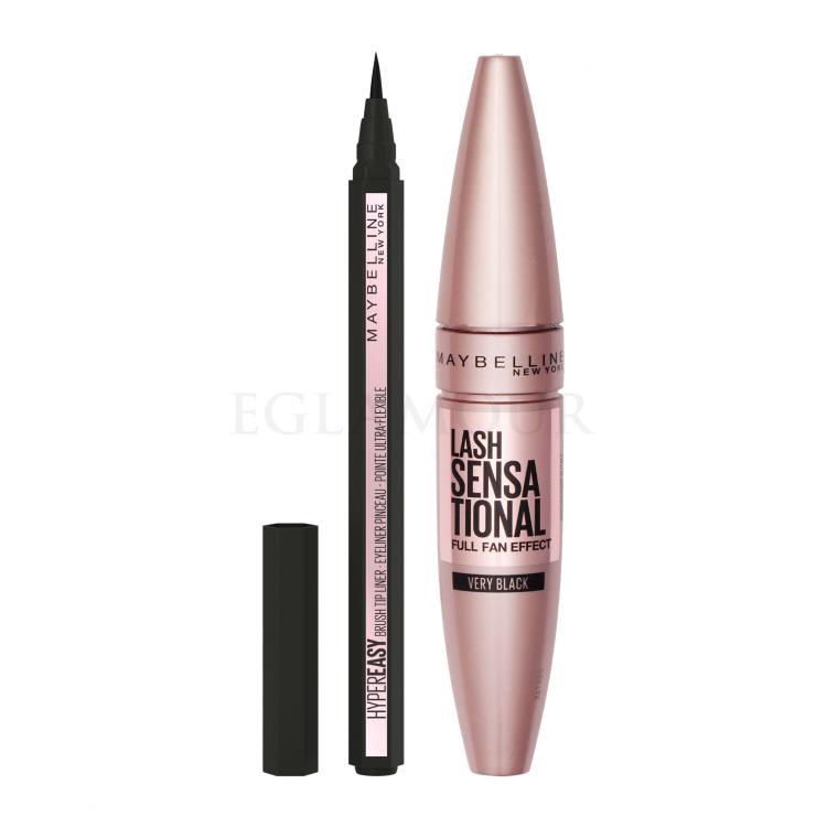 Zestaw Eyeliner Maybelline Hyper Easy Brush Tip Liner + Tusz do rzęs Maybelline Lash Sensational