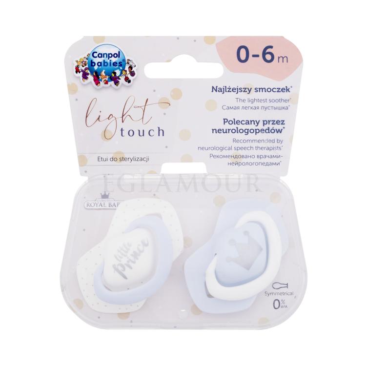 Canpol babies Royal Baby Light Touch Little Prince 0-6m Smoczek dla dzieci 2 szt