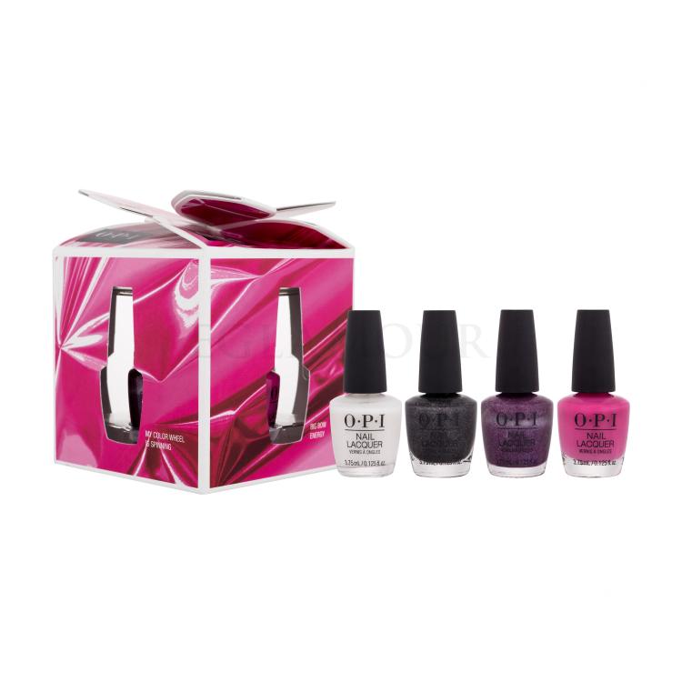 OPI Holiday Celebration Collection Zestaw Lakier do paznokci Nail Lacquer 3,75 ml Snow Day In LA + lakier do paznokci Nail Lacquer 3,75 ml Big Bow Energy + lakier do paznokci Nail Lacquer 3,75 ml My Color Wheel In Spinning + lakier do paznokci Nail Lacquer 3,75 ml Turn Bright After Sunset